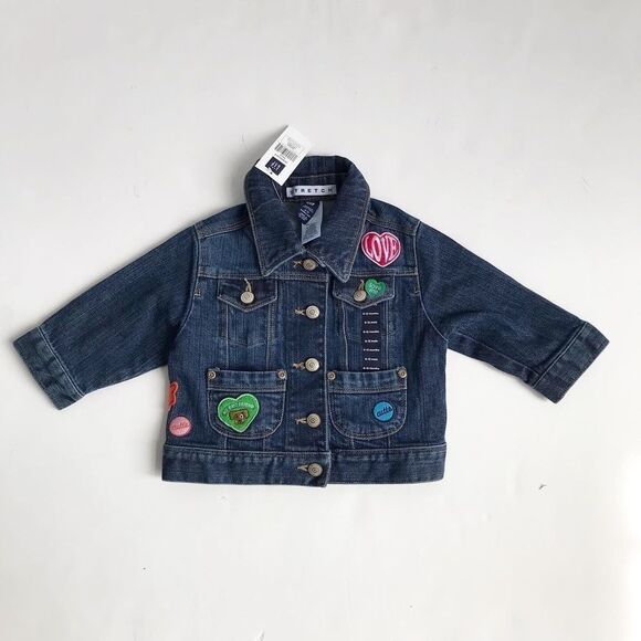 Babygap NWT appliqué Jean jacket 6-12 months - Picture 1 of 3